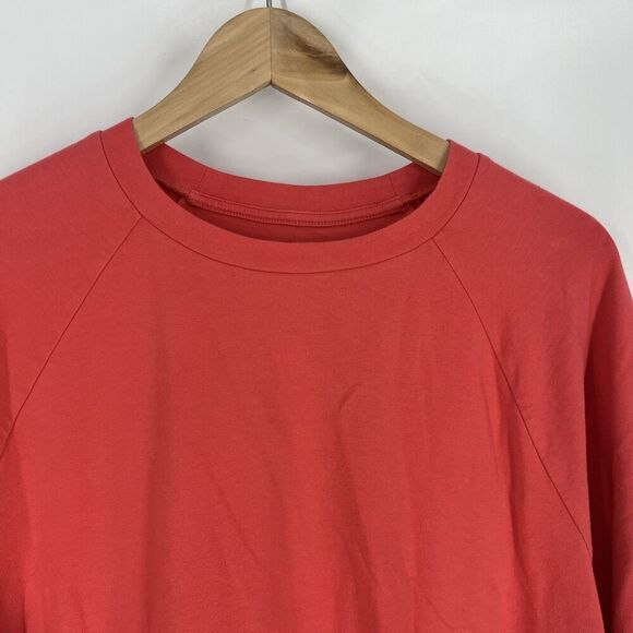 Eileen Fisher Top Size Medium Womens Pink Raglan Sleeve Crew Neck Top Stretch - Picture 2 of 7